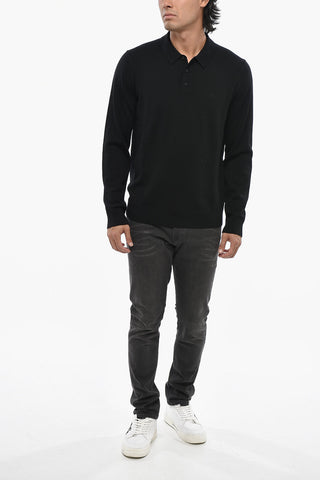 Two-Button Extrafine Merino Wool Polo