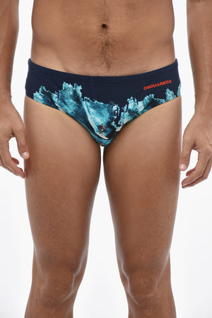 All-Over Surf Print Swim Briefs