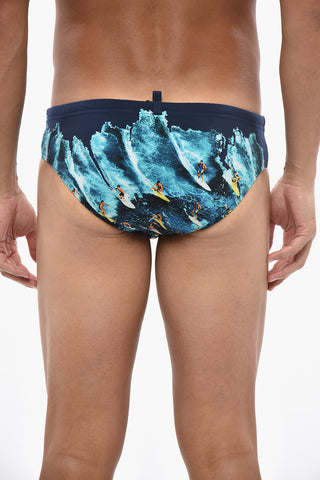 All-Over Surf Print Swim Briefs
