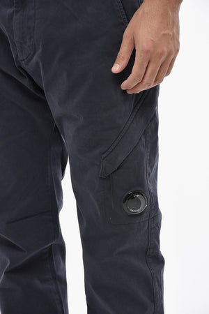 Solid-Color Cotton Cargo Pants