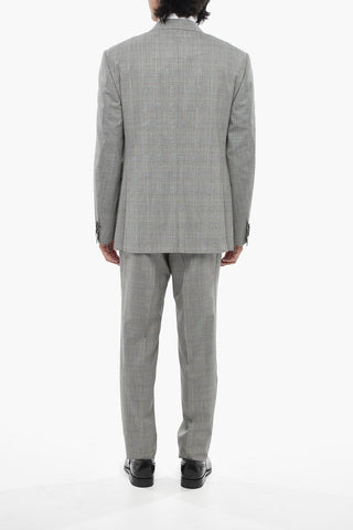 Virgin Wool Double-Breasted Suit with District Check Pattern