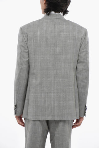 Virgin Wool Double-Breasted Suit with District Check Pattern