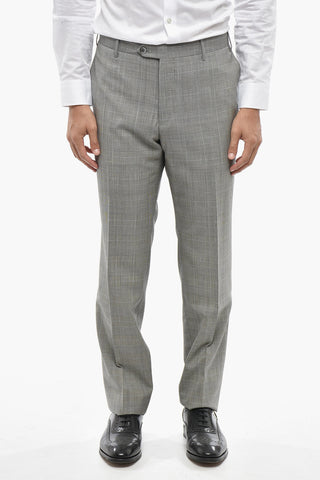 Virgin Wool Double-Breasted Suit with District Check Pattern