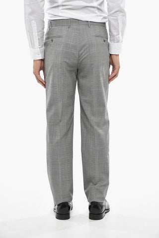 Virgin Wool Double-Breasted Suit with District Check Pattern