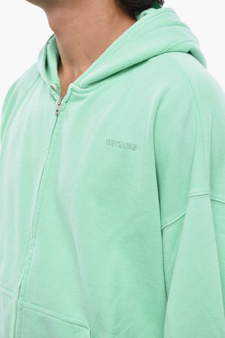 Felpa In Cotone con Cappuccio e Chiusra Zip