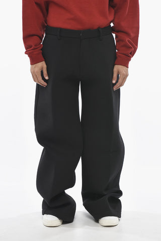 Padded Cotton Trousers Solid Colour