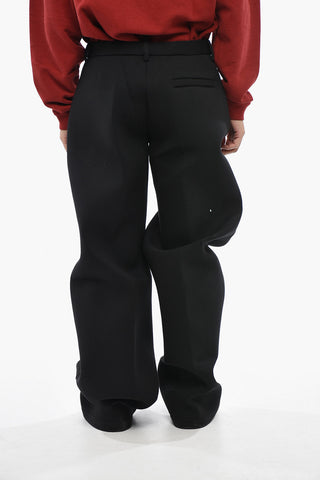 Padded Cotton Trousers Solid Colour