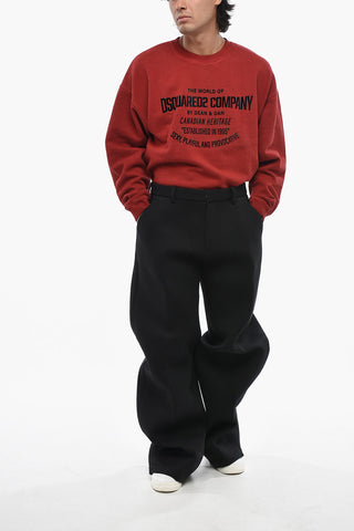 Padded Cotton Trousers Solid Colour