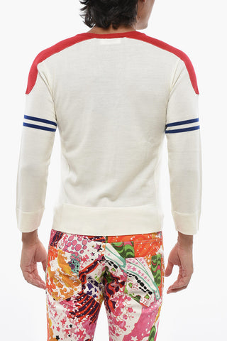 Lightweight Wool Sweater with Front Ties
