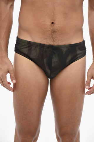 Perforierte Camouflage-Badehose