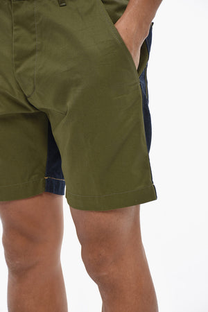 Shorts in Doppio Tessuto e Bicolore