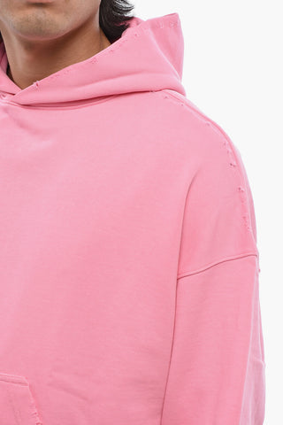 Cropped Distressed Hoodie