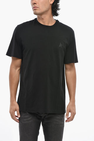 STAR Cotton Crew Neck T-shirt with Tone-on-Tone Logo
