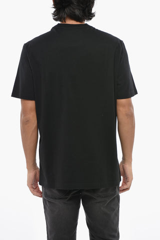 STAR Cotton Crew Neck T-shirt with Tone-on-Tone Logo