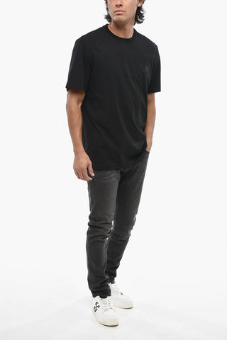 STAR Cotton Crew Neck T-shirt with Tone-on-Tone Logo