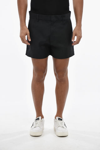 Shorts Aus Schurwolle Und Seide Mit Verdeckter Knopfleiste