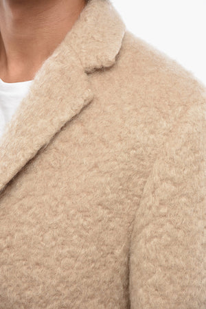 Wollmantel RUSTIC mit kontrastierendem Knopf