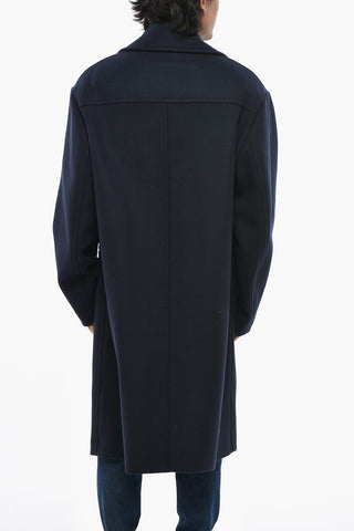 Double-Breasted Wool Coat RACOS with Contrast Buttons