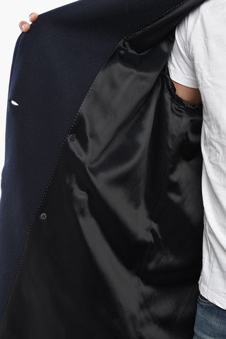 Double-Breasted Wool Coat RACOS with Contrast Buttons