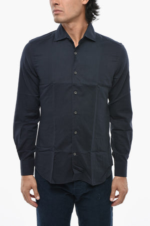 CIRCLE Pure Cotton Solid Shirt with French Collar