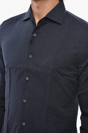 CIRCLE Pure Cotton Solid Shirt with French Collar