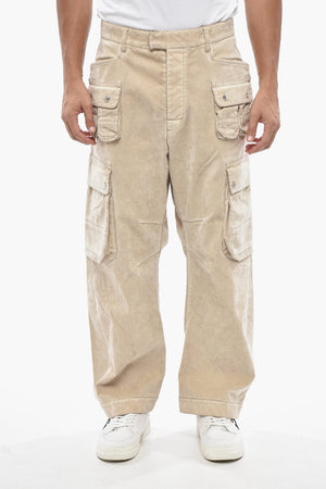 Pantaloni Cargo KAWAII in Velour
