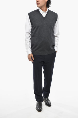 Virgin Wool V-Neck Sweater