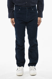 Five-Pocket Ribbed Velour Trousers