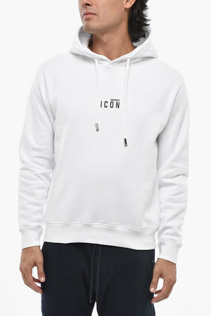 ICON Hoodie aus Baumwollfleece mit aufgesetzter Tasche