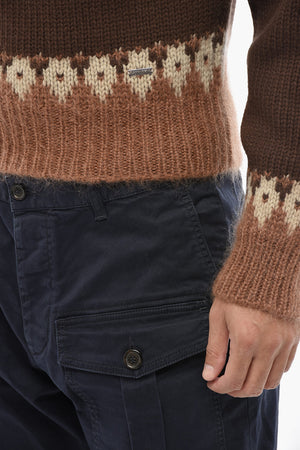 Virgin Wool Crewneck Sweater with Embroidery