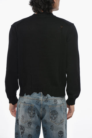Maglia Girocollo DISTRESSED SKULL in Cotone Leggero