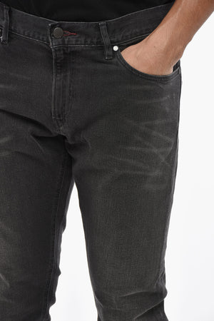 Jeans Skinny Fit a Lavaggio Scuro 16cm