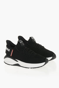 Sneakers Basse DASH in Tessuto a Tinta Unita con Logo a Contrasto