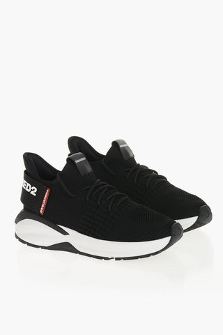 Sneakers Basse DASH in Tessuto a Tinta Unita con Logo a Contrasto