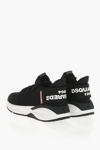 Sneakers Basse DASH in Tessuto a Tinta Unita con Logo a Contrasto