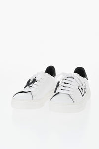 Low-top Sneaker aus Leder mit kontrastierendem Monogramm