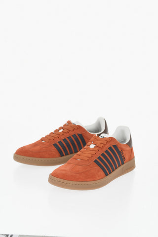 Sneakers Basse BOXER in Suede con Dettagli a Contrasto