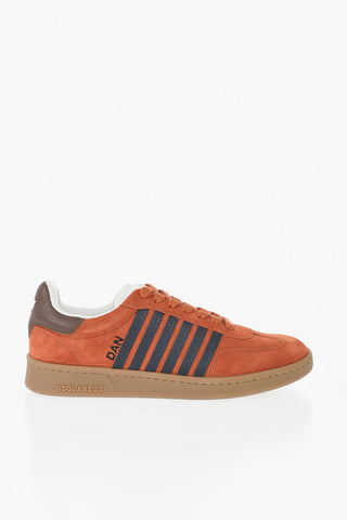Sneakers Basse BOXER in Suede con Dettagli a Contrasto