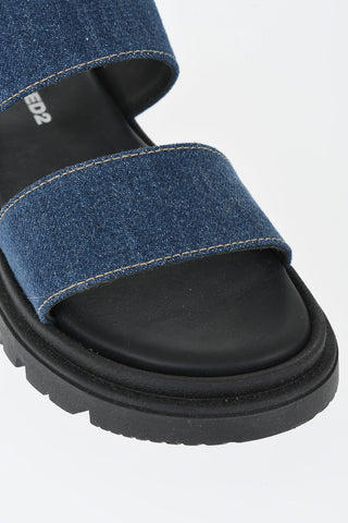Sandali Slingback in Denim