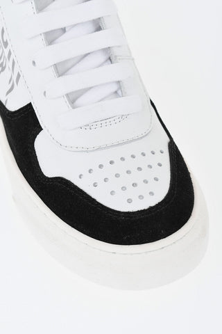 Sneakers Alte in Tessuto e Suede con Logo Stampato