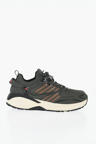 Perforated Fabric Color Block Lace-Up Sneakers DASH
