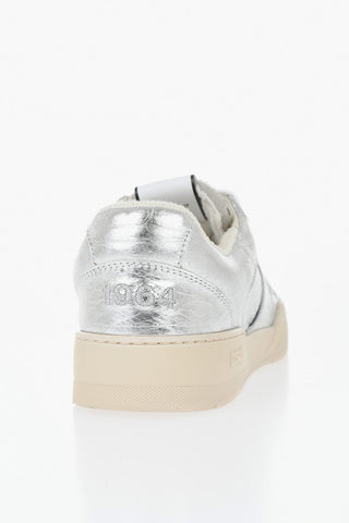 Sneakers Basse SPIKER In Pelle Craquelé e Metallizzata