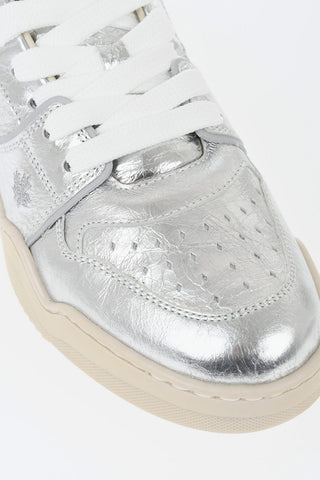 Sneakers Basse SPIKER In Pelle Craquelé e Metallizzata