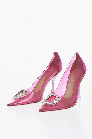 Transparent PVC Pumps with Monogram Jewel 10 cm Heel