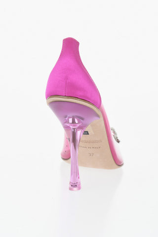 Transparent PVC Pumps with Monogram Jewel 10 cm Heel