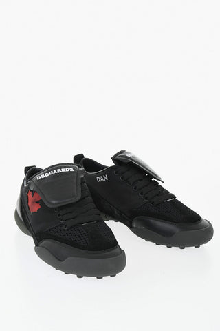 Einfarbige Sneaker aus Stoff
