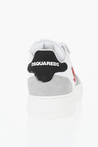 Leather Low-top Sneakers with Contrast Detail