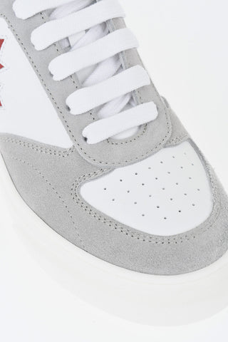 Leather Low-top Sneakers with Contrast Detail