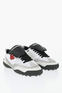 Sneaker aus Stoff und Veloursleder im Vintage-Look
