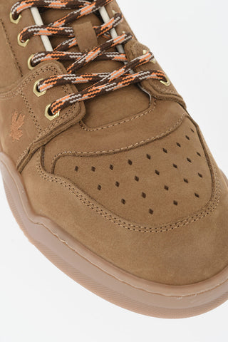 Low-Top Sneakers SPIKER Solid-Color Leather with Tone-on-Tone Monogram Embroidery